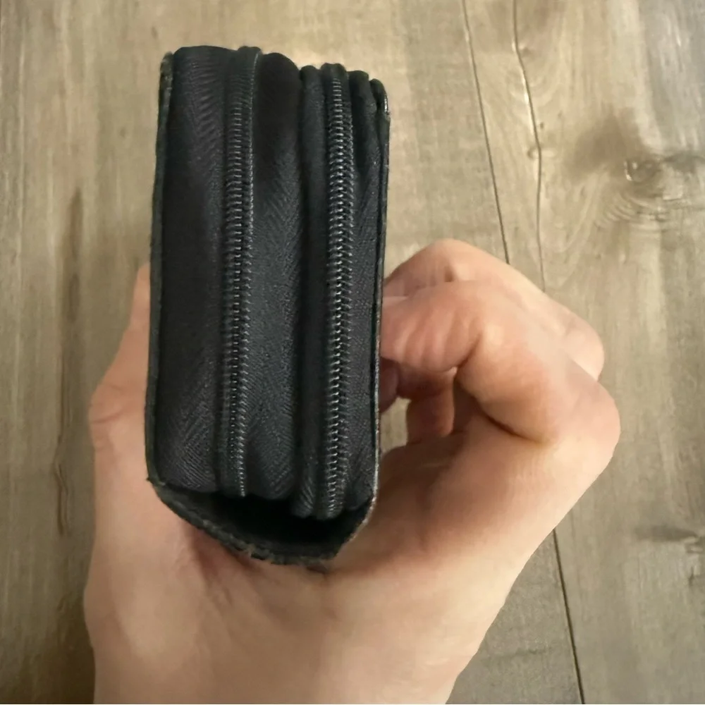 Vintage‎ Buxton Leather Wallet ID Coin Multi Card Accordion Holder Double Zipper
